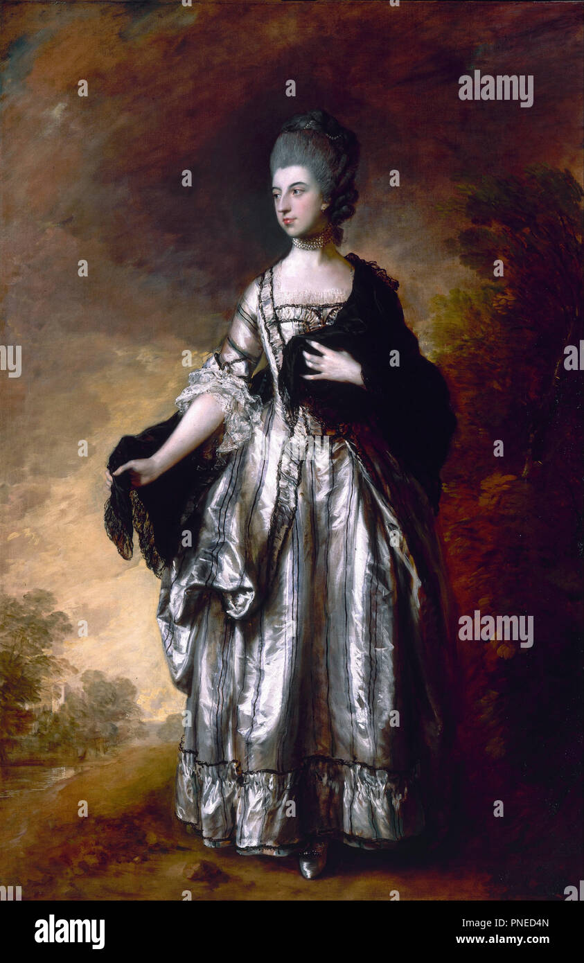 Isabella,Viscountess Molyneux, later Countess of Sefton. Date/Period: 1769. Painting. Oil on canvas. Height: 2,360 mm (92.91 in); Width: 1,550 mm (61.02 in). Author: Thomas Gainsborough. Stock Photo
