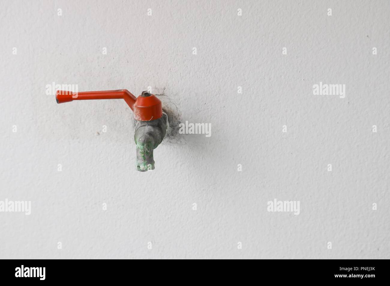 faucet rust old in wall Stock Photo Alamy