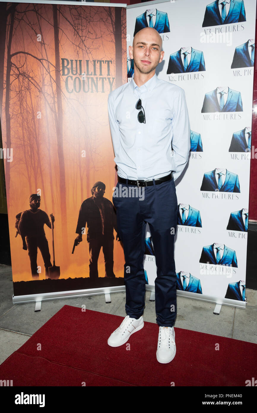 Los Angeles, USA. 13 September, 2018. Ian Clark-Daugherty attends special screening of the thriller BULLITT COUNTY at Ahrya Fine Arts Theater. Stock Photo