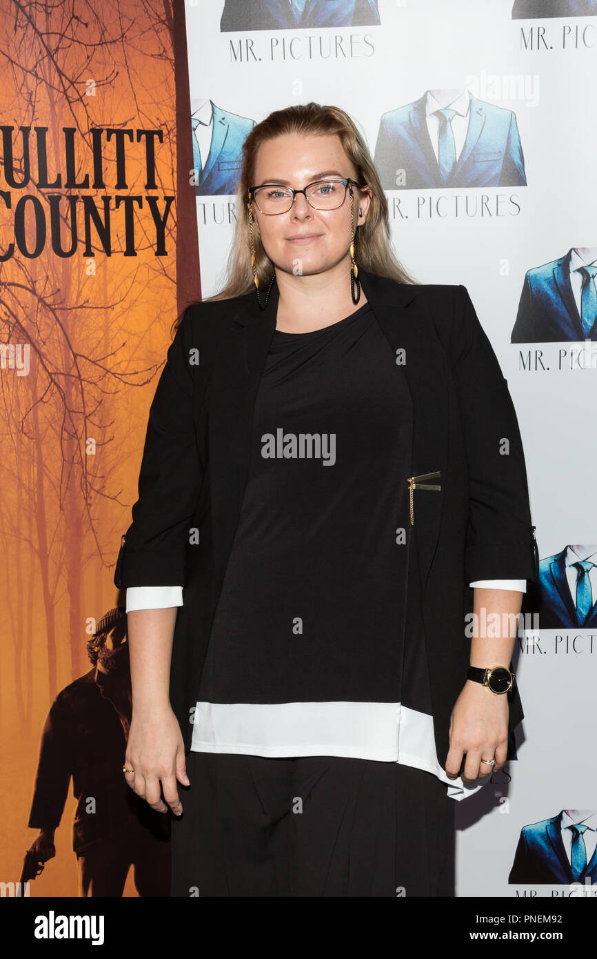 Los Angeles, USA. 13 September, 2018. Gwyn Conaway attends the special screening of the thriller BULLITT COUNTY at Ahrya Fine Arts Theater. Stock Photo