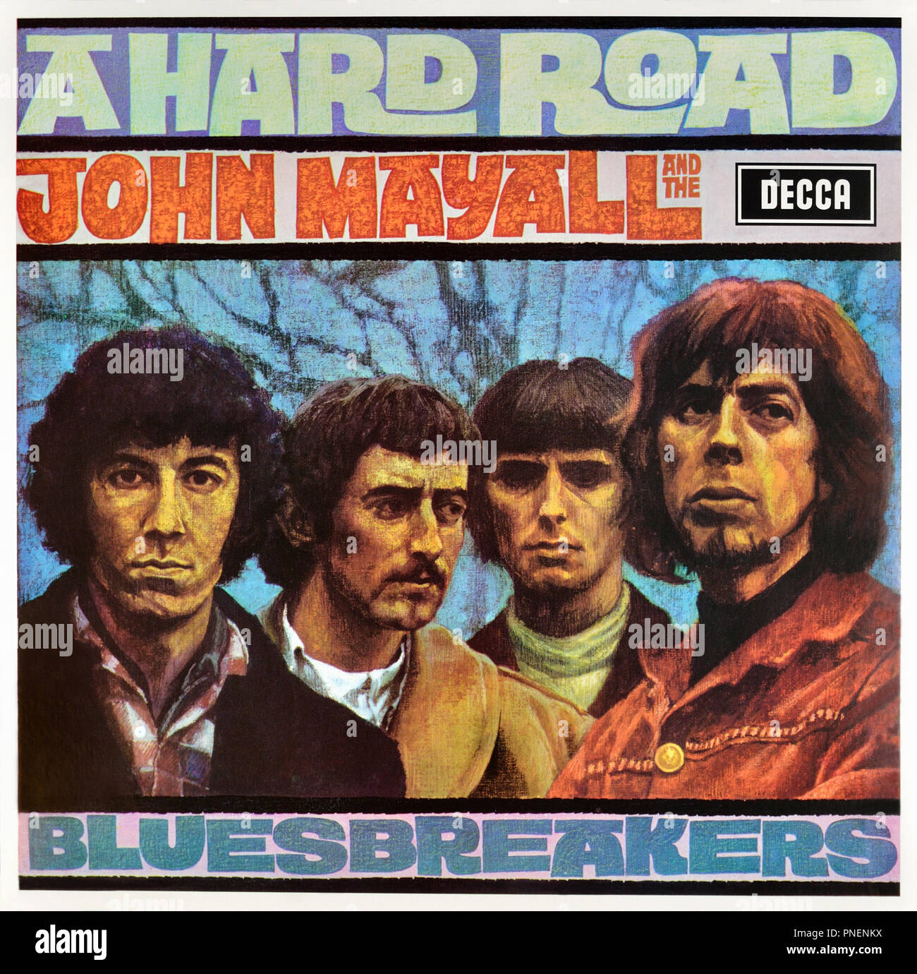 John Mayall And The Bluesbreakers - original vinyl album cover - A hard road - 1967 Stock Photo