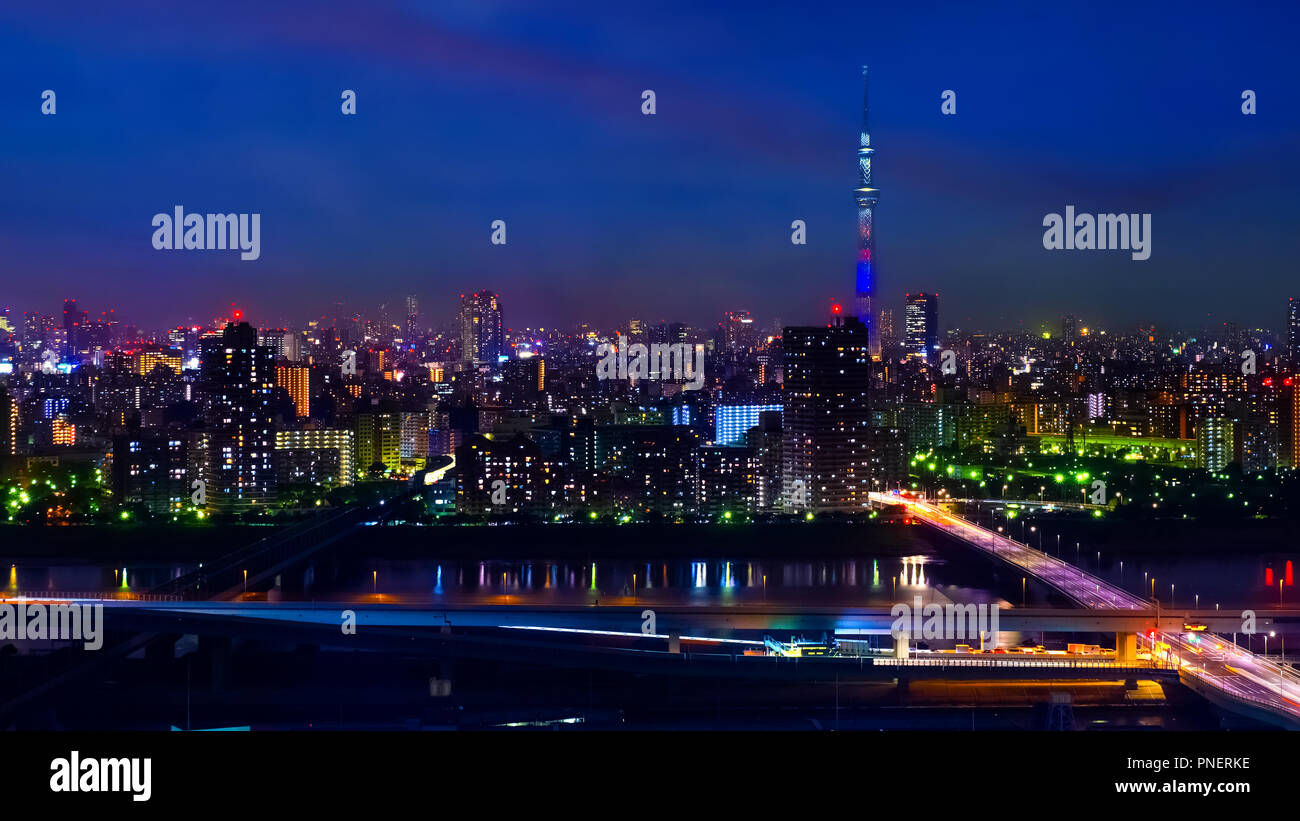 Tokyo sumidagawa aerial hi-res stock photography and images - Alamy