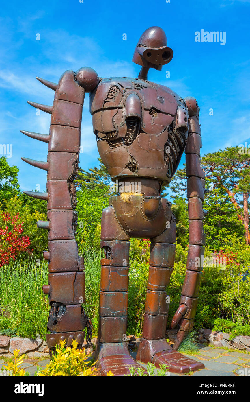 Tokyo, Japan - April 29 2018: Statue of the robot from the Studio Ghibli  film 'Laputa: Castle in the Sky' at Ghibli museum Stock Photo - Alamy