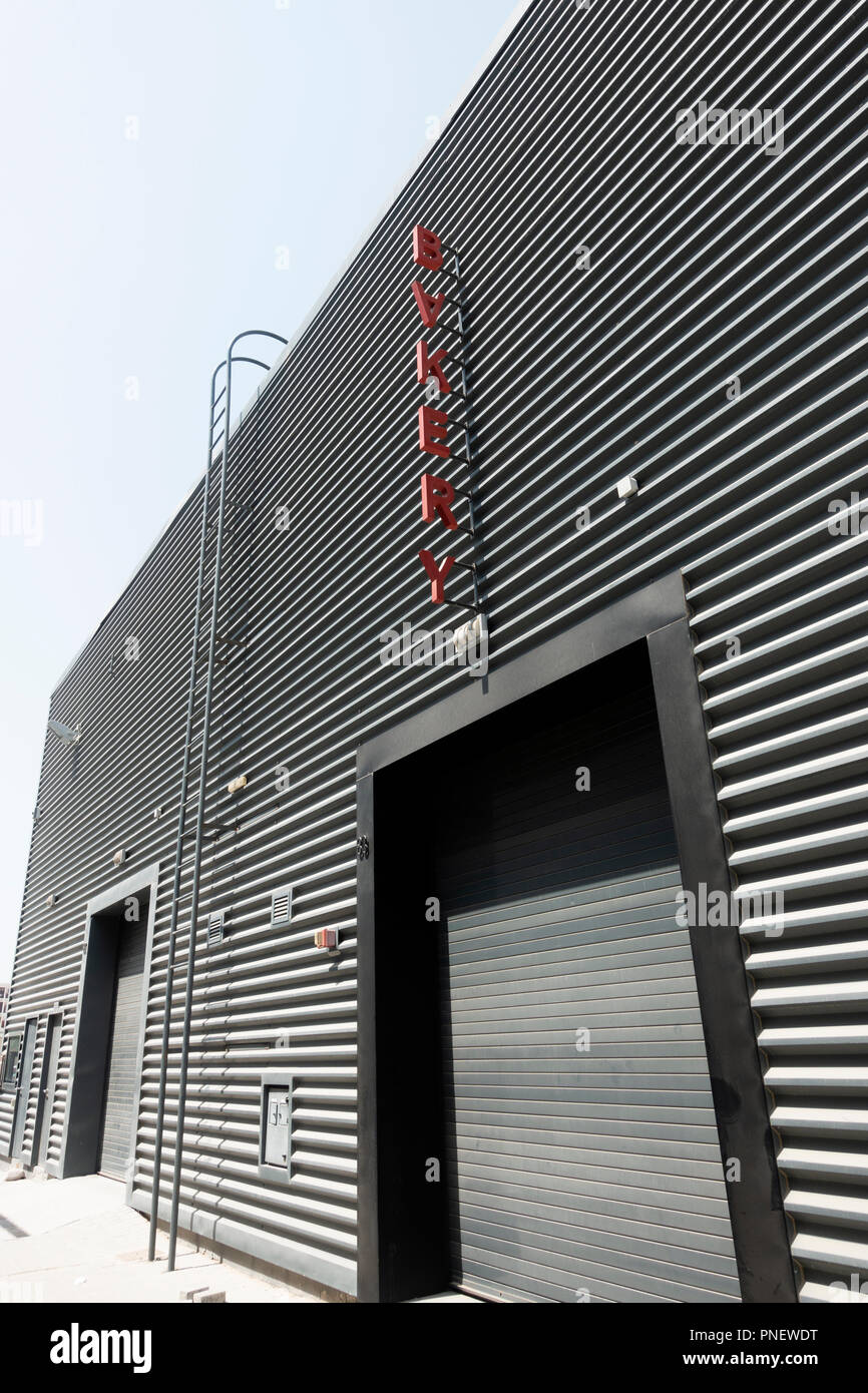 View of art gallery buildings at new Alserkal Avenue in Al Quoz