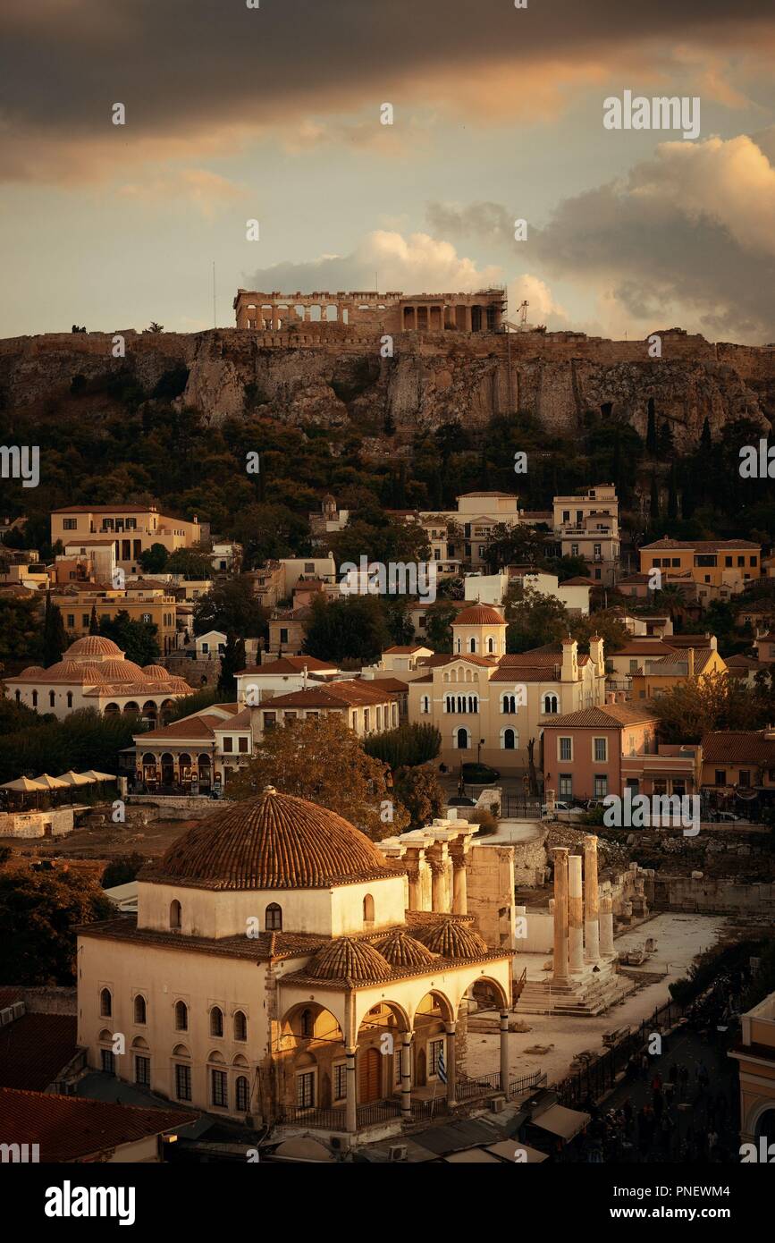 Athens skyline rooftop view, Greece Stock Photo Alamy