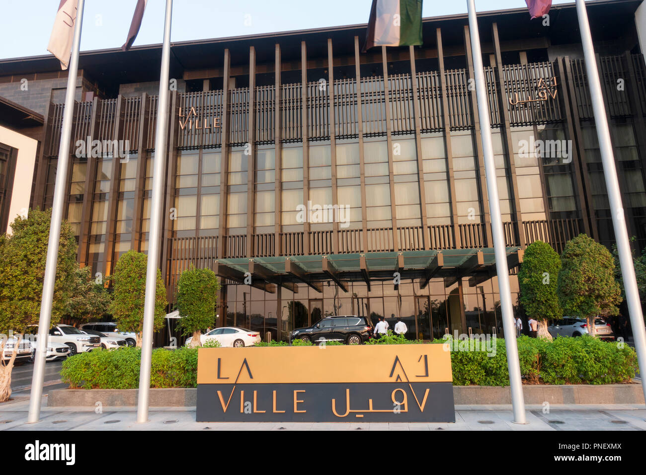 Exterior of La Ville Hotel at City Walk in Dubai, UAE Stock Photo