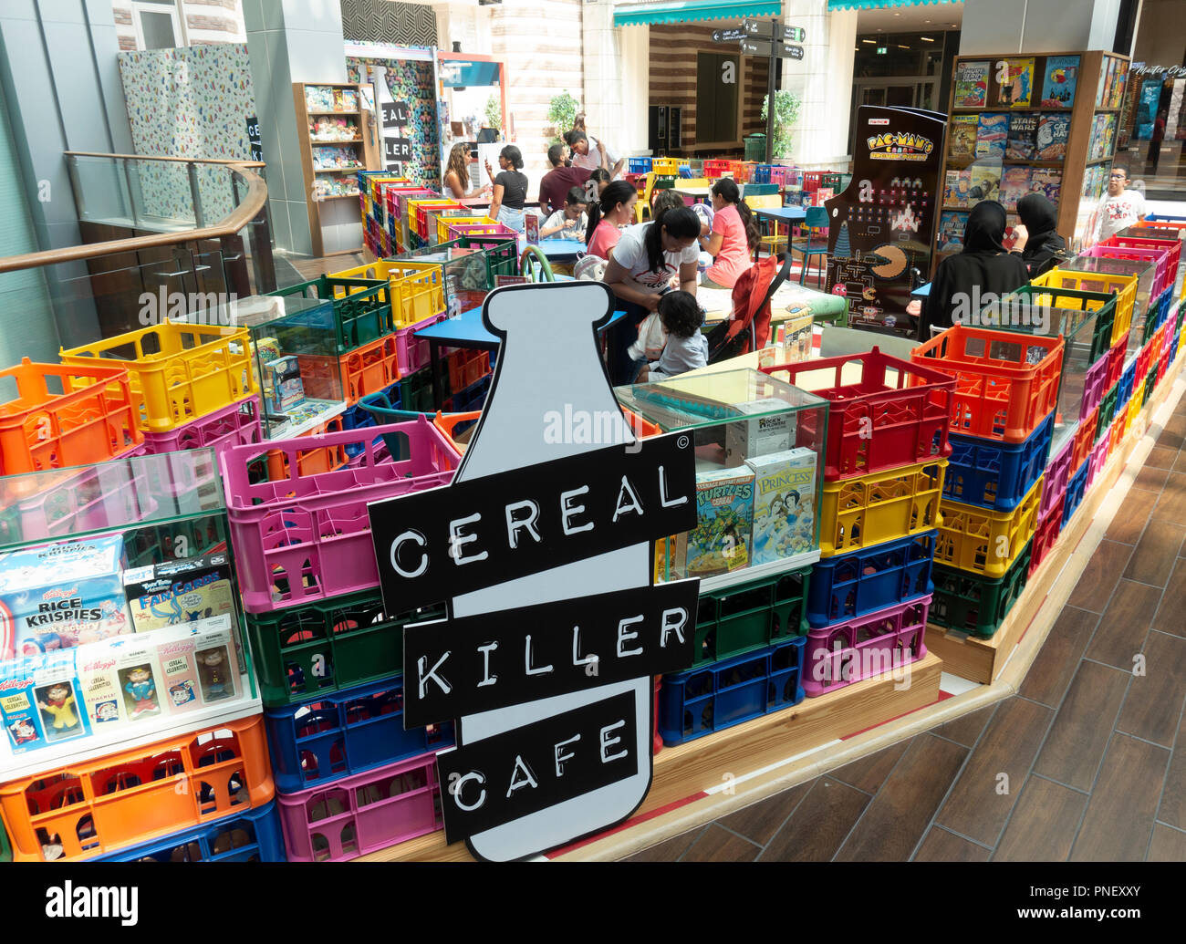 Cereal Killer Cafe inside Dubai Mall, UAE Stock Photo Alamy