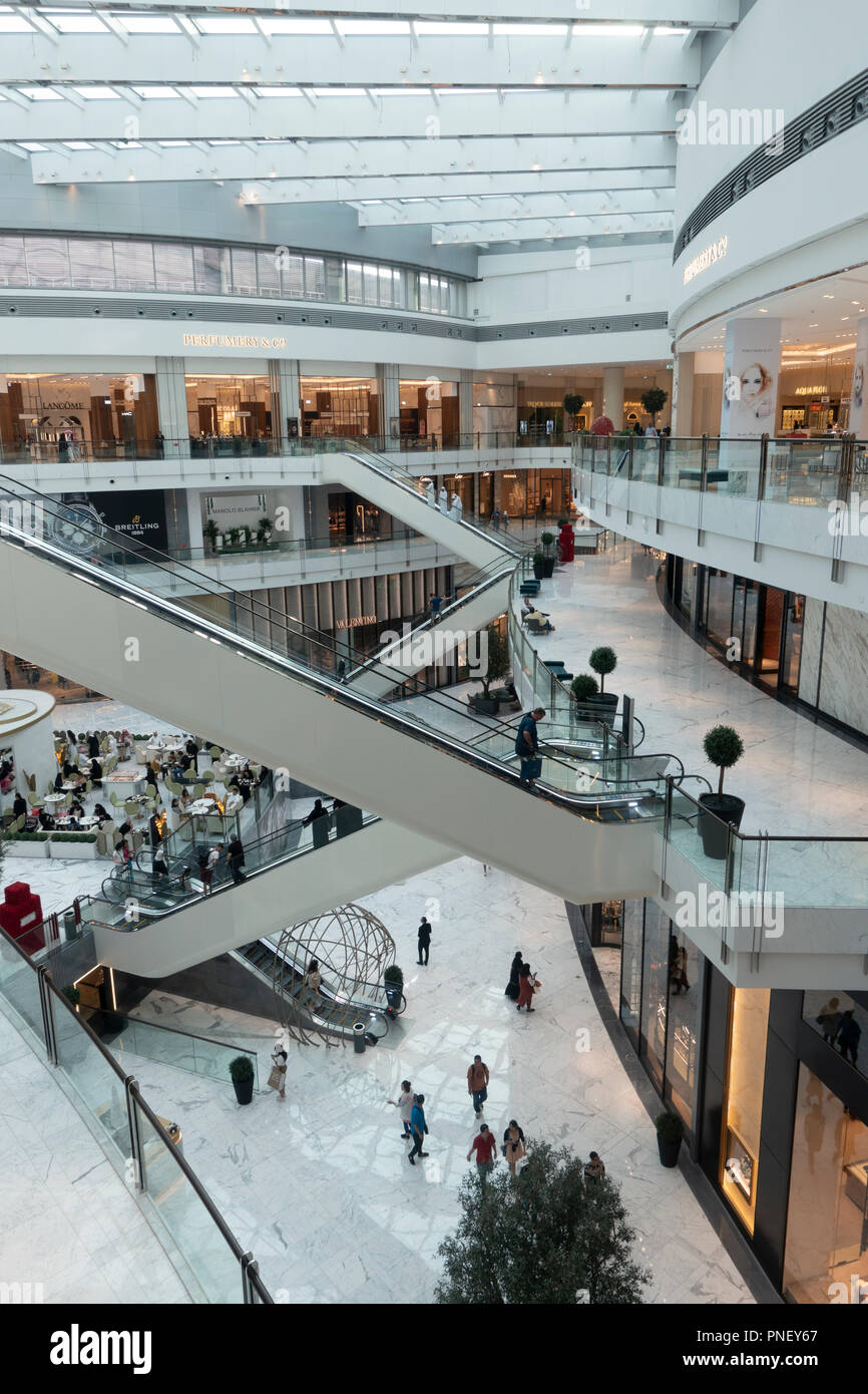 Interior of new extension to the Dubai Mall, the Fashion Avenue ...