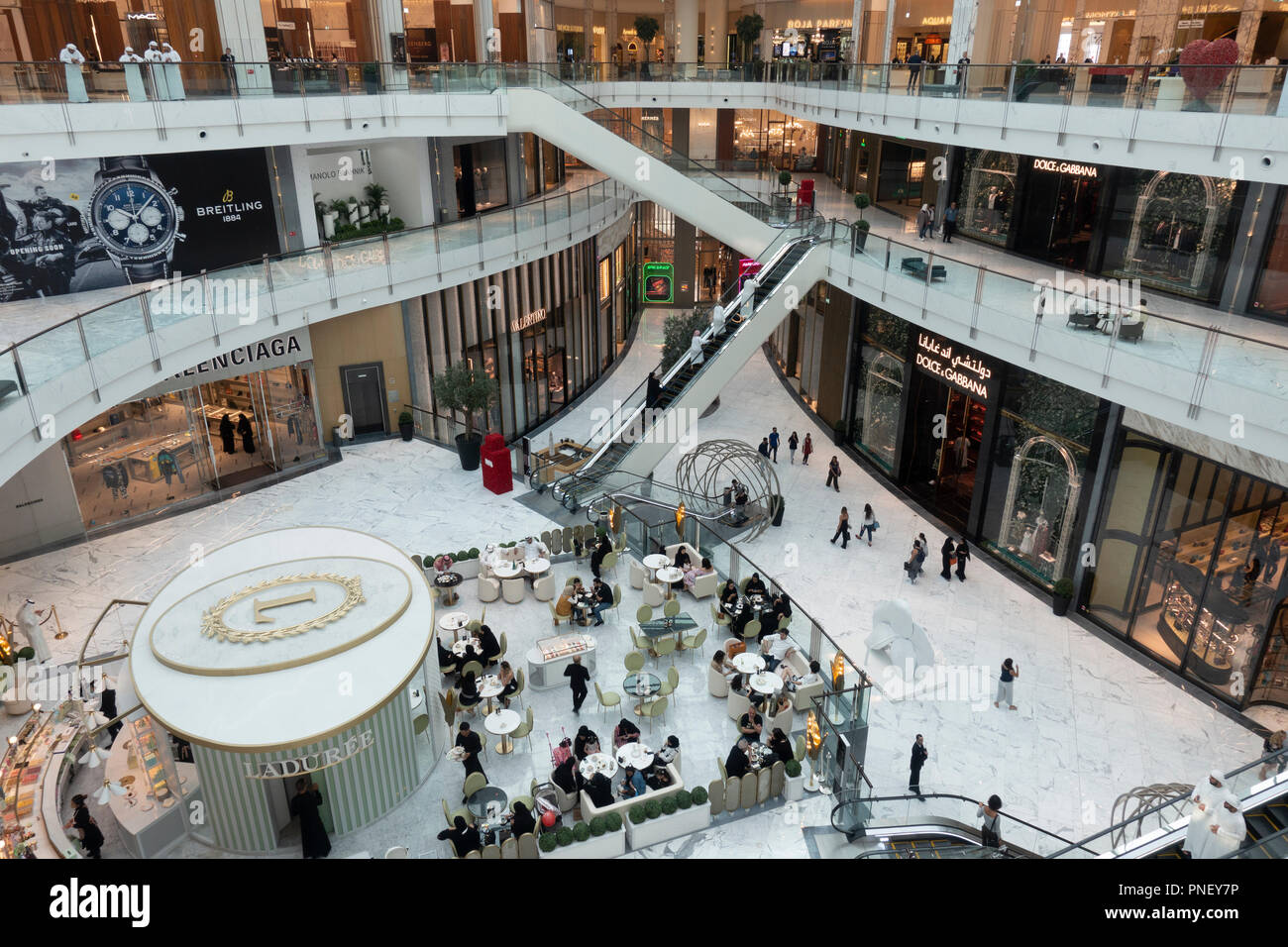 Interior of new extension to the Dubai Mall, the Fashion Avenue