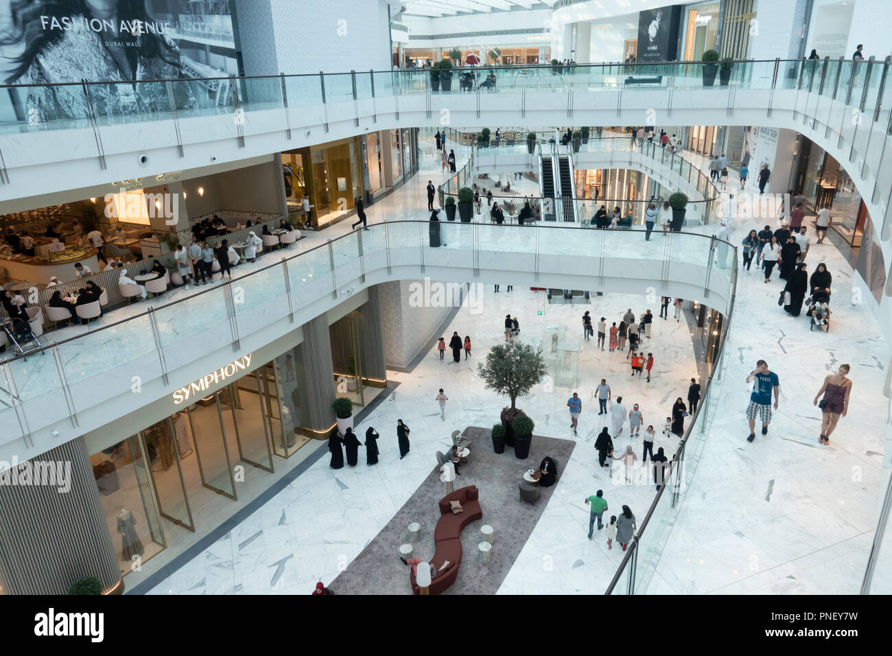 Interior of new extension to the Dubai Mall, the Fashion Avenue