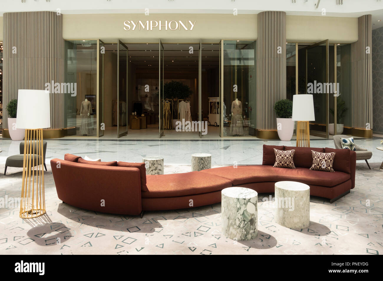 Interior of new extension to the Dubai Mall, the Fashion Avenue