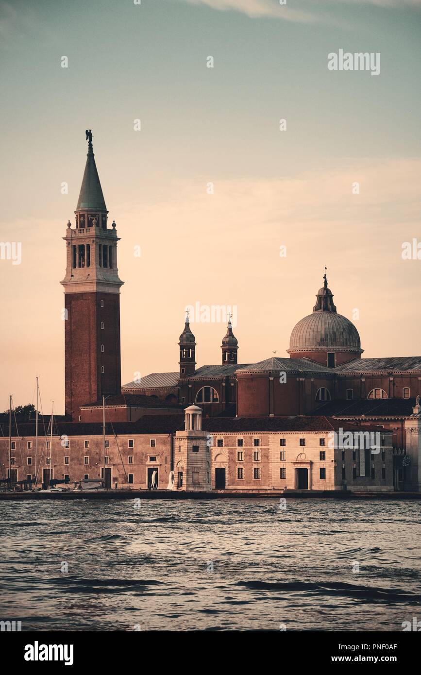 San Giorgio Maggiore church at sunrise moment in Venice, Italy Stock ...