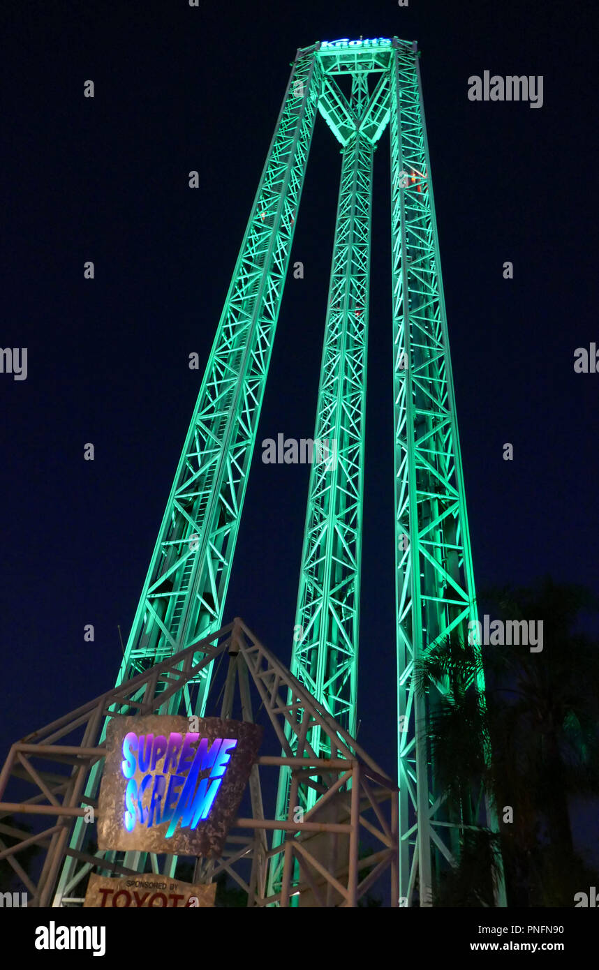 Buena Park, California, USA. 20th Sept 2018. A general view of atmosphere of Supremere Scream Ride at Opening Night of Knott's Scary Farm Halloween Haunt on September 20, 2018 at Knott's Berry Farm in Buena Park, California. Photo by Barry King/Alamy Live News Stock Photo