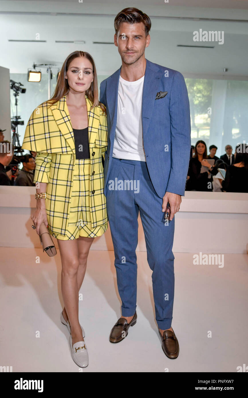 The models Olivia Palermo (USA) and Johannes Huebl pose at the opening of a  new store of the French, Stock Photo, Picture And Rights Managed Image.  Pic. PAH-39001851