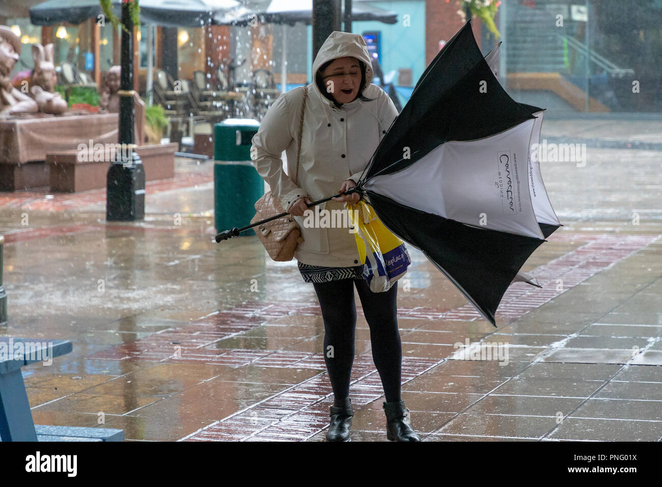 Warrington Town Centre, Cheshire, England, UK 21 September 2018