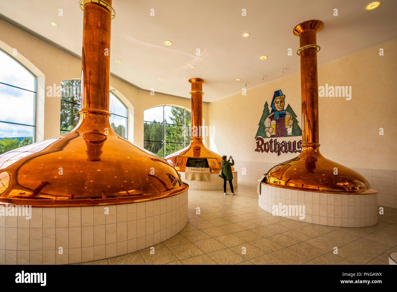 Rothaus brewery. Grafenhausen. Black Forest. Baden Wurttemberg. Germany Stock Photo