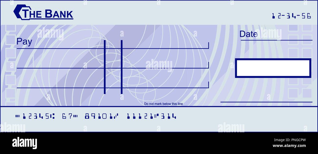 Blank Cheque Stock Vector