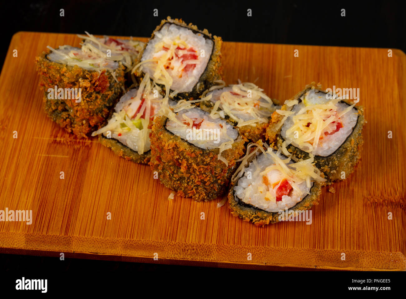Japanese tempura roll with chicken Stock Photo Alamy