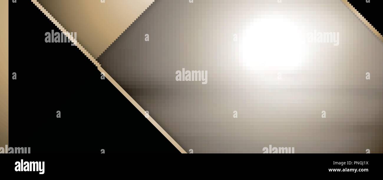 Abstract black geometric background with golden line and frame Stock ...