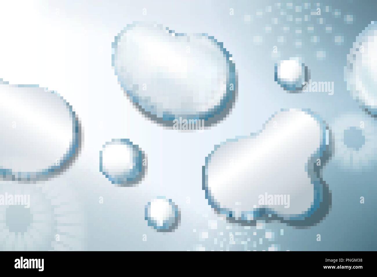 Closeup look at beautiful background with transparent water dew drops