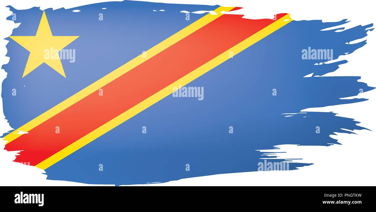 Drawing flag democratic republic congo Stock Vector Images - Alamy