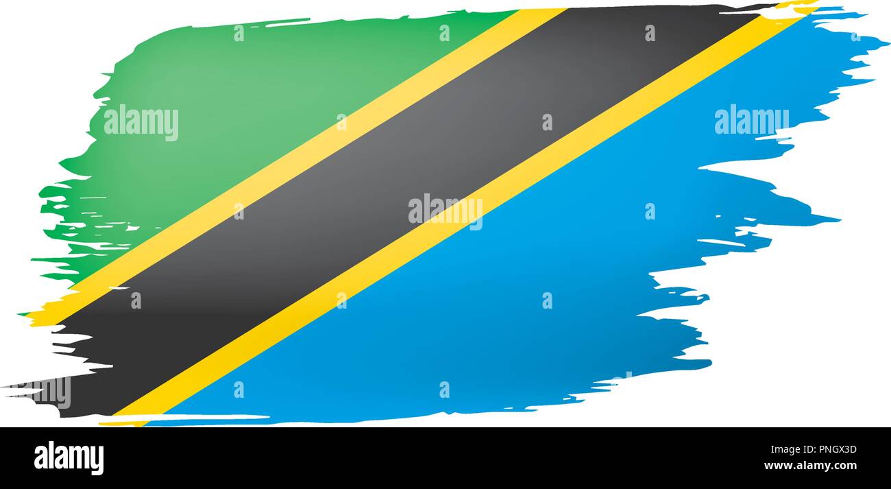 Tanzania flag, vector illustration on a white background Stock Vector ...