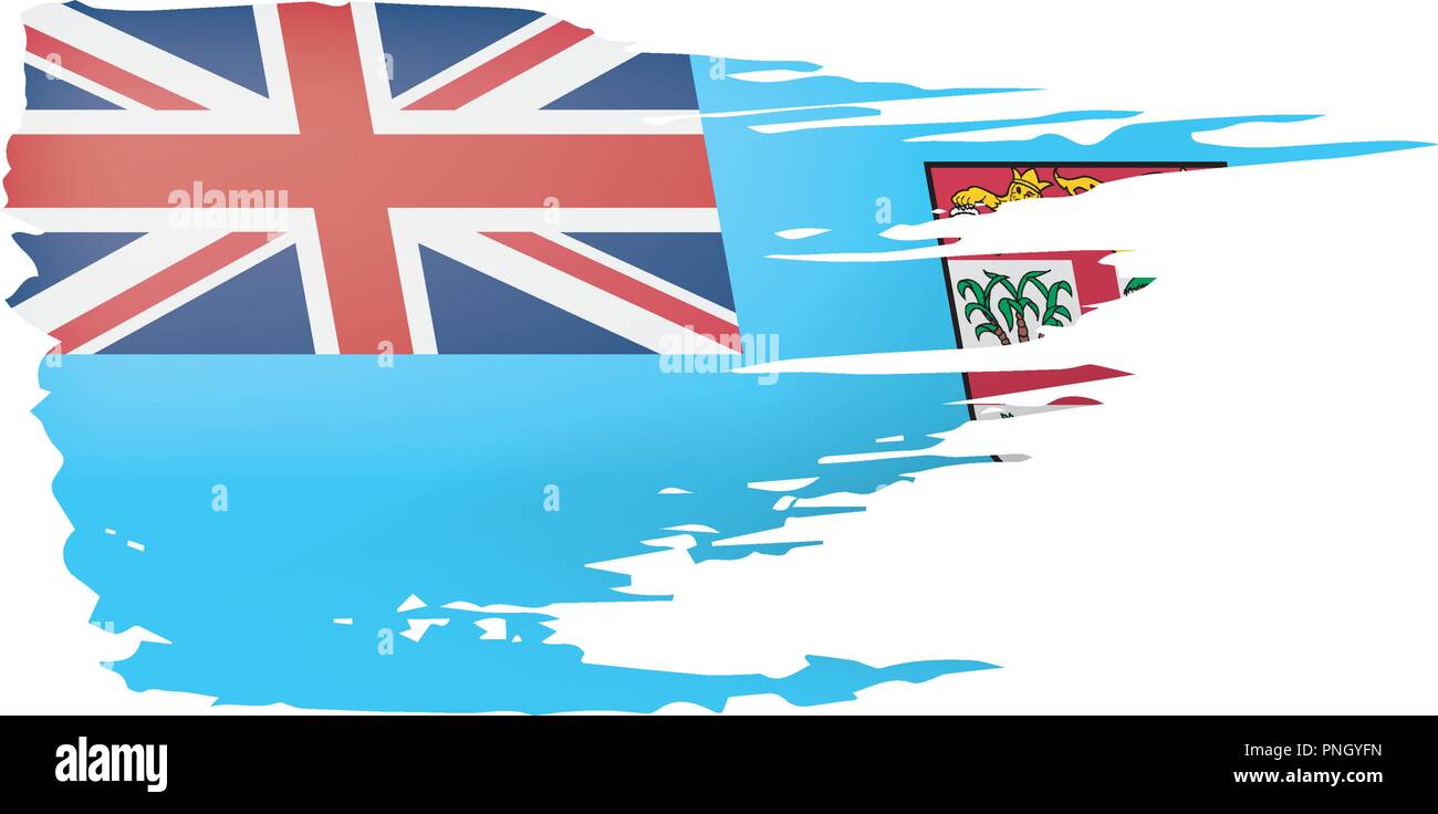 Fiji flag, vector illustration on a white background Stock Vector Image ...