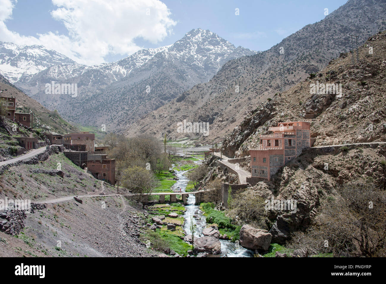 25-02-11. Marrakech, Morocco. Small villages in the foothills of the Atlas mountains to the south of Marrakech. Photo © Simon Grosset / Q Photography Stock Photo