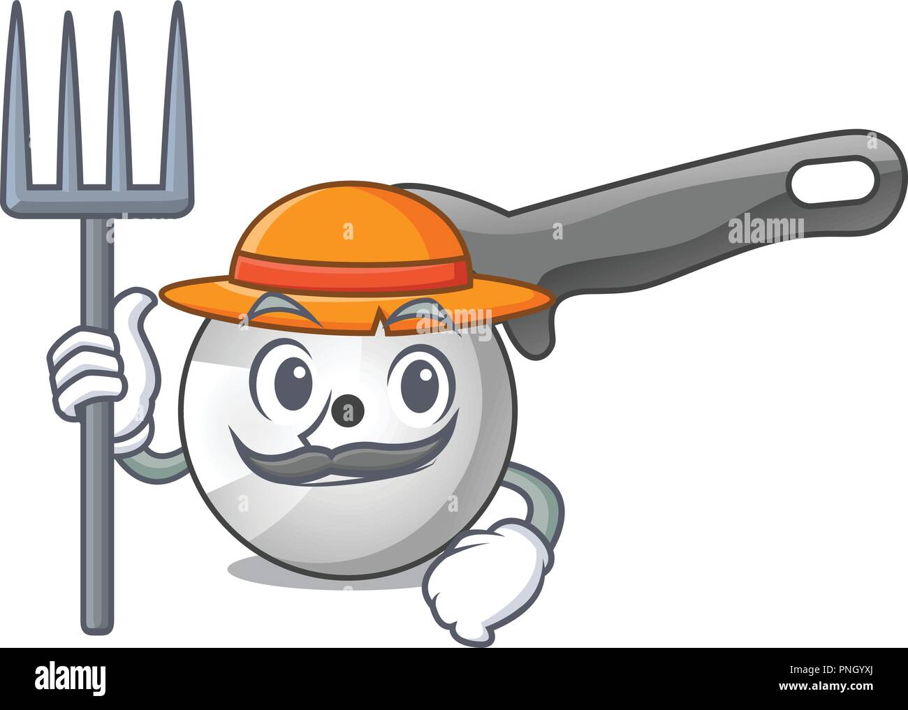 Farmer pizza cutter knife cartoon for cutting Stock Vector Image & Art