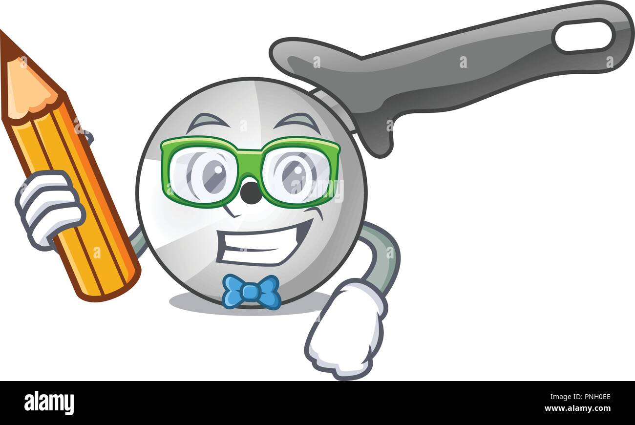 Student character pizza cutter with handle cartoon Stock Vector Image ...