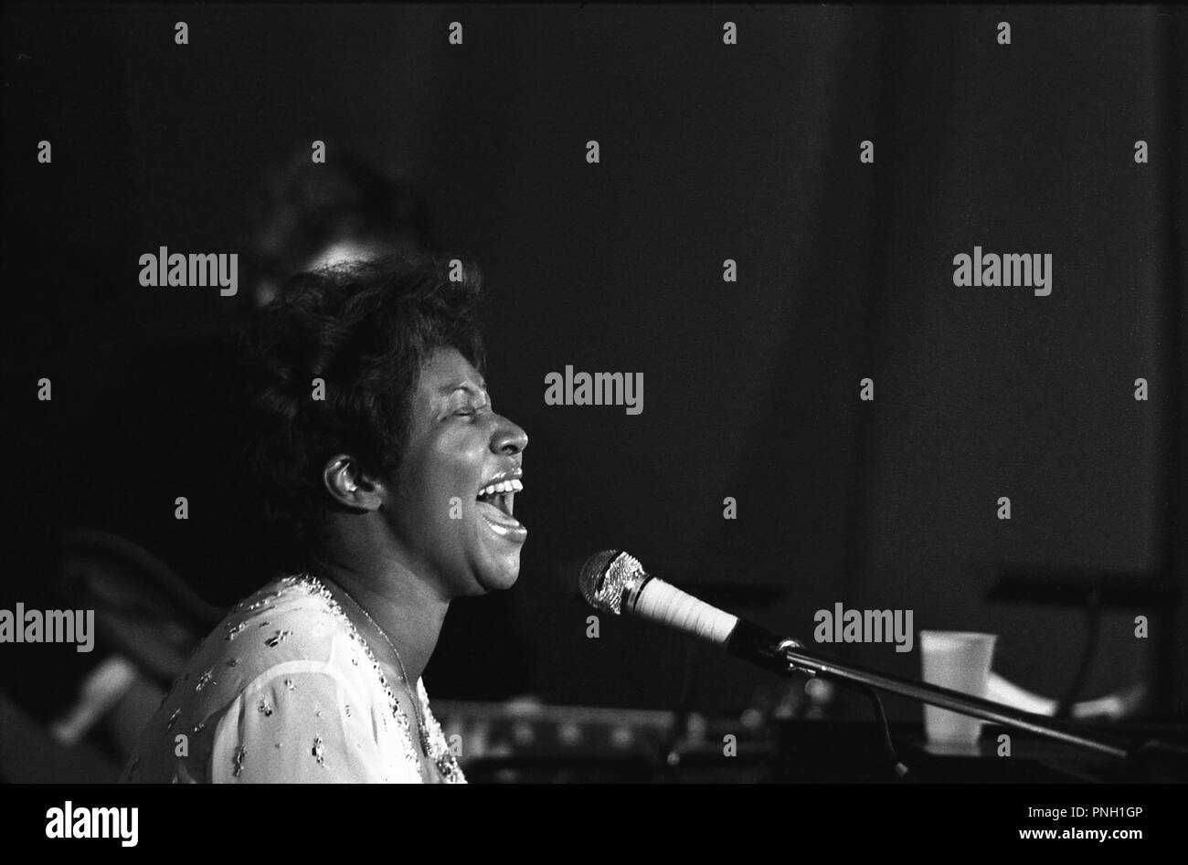 Concert Aretha Franklin, Palais des Sports, 1977 Stock Photo