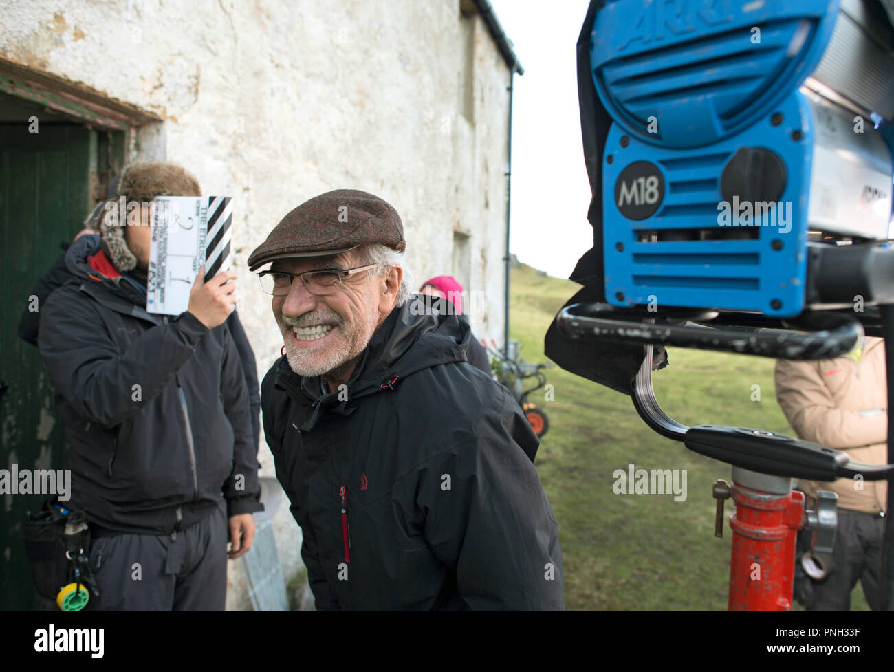 RELEASE DATE: October 14, 2018 TITLE: The Etruscan Smile STUDIO: Arthur Cohn Productions DIRECTOR: Oded Binnun PLOT: Rory MacNeil, a rugged old Scotsman who reluctantly leaves his beloved isolated Hebridean island and travels to San Francisco to seek medical treatment. Moving in with his estranged son, Rory sees his life transformed through a newly found bond with his baby grandson. STARRING: Cinematographer JAVIER AGUIRRESAROBE on set. (Credit Image: © Arthur Cohn Productions/Entertainment Pictures) Stock Photo