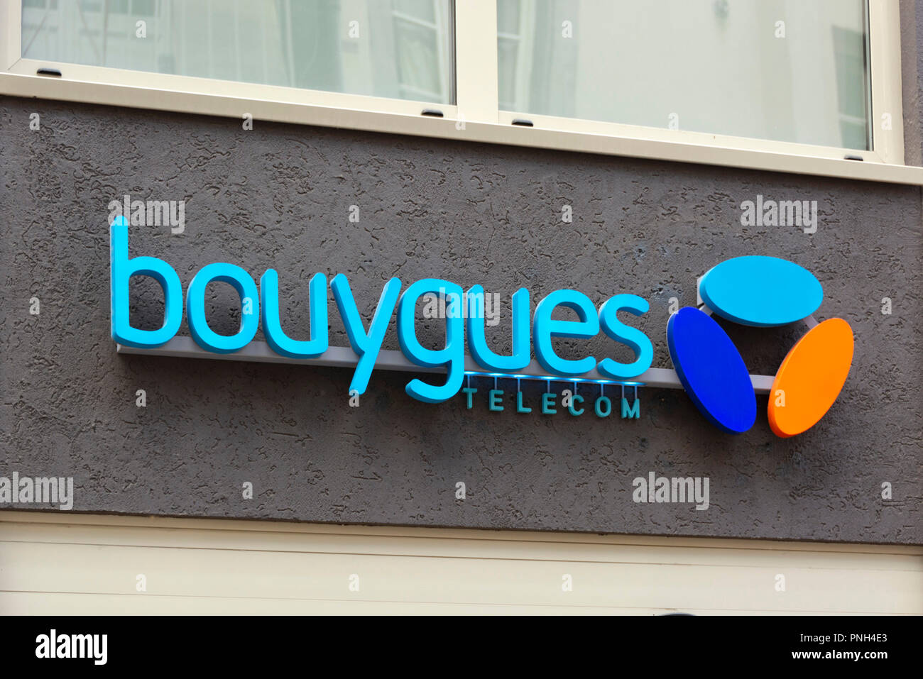 Logo of french telecommunication company  Bouygues Stock Photo
