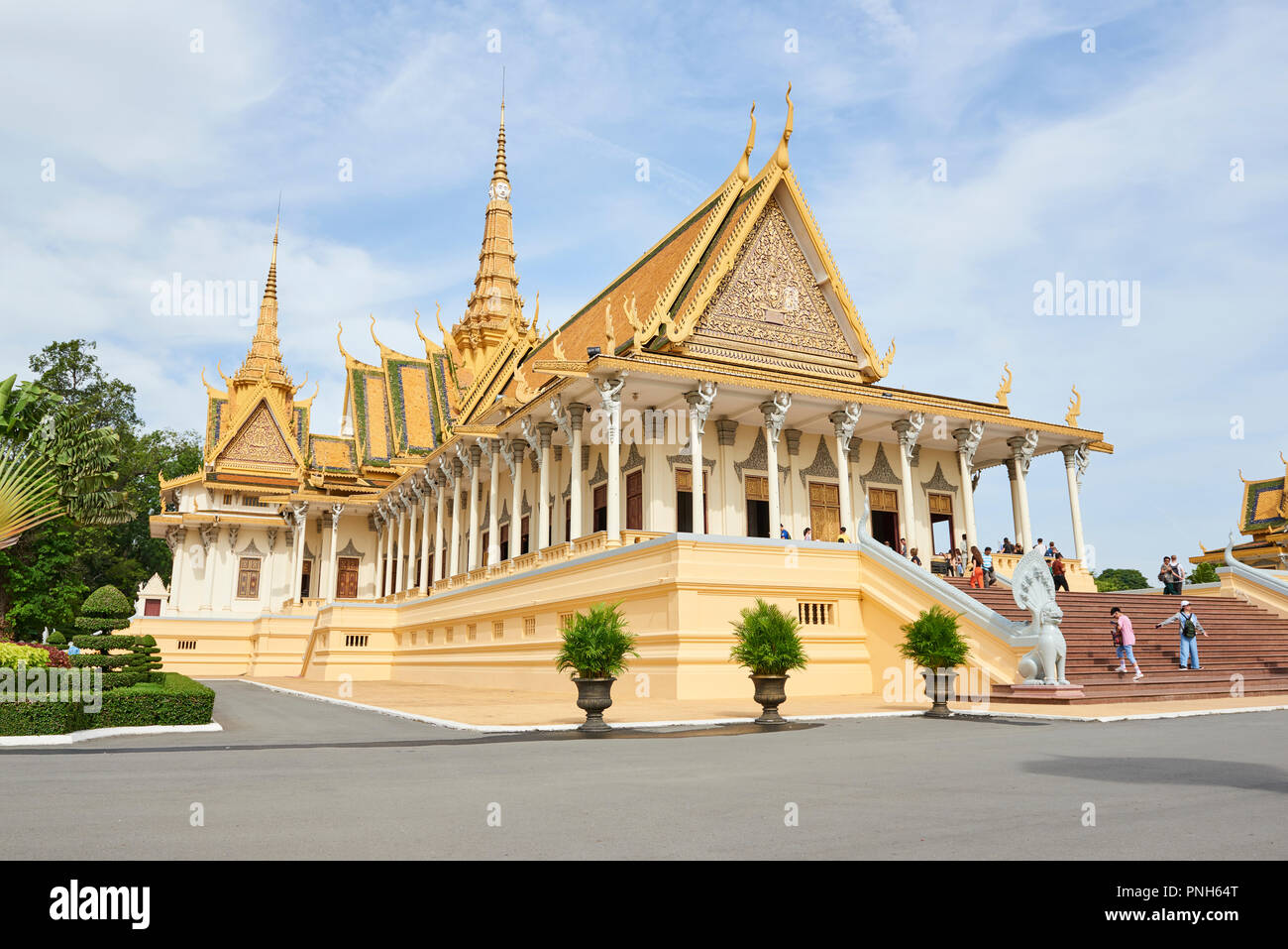 The Throne Hall building inside the Royal Palace complex in Phnom Penh, Cambodia. Stock Photo