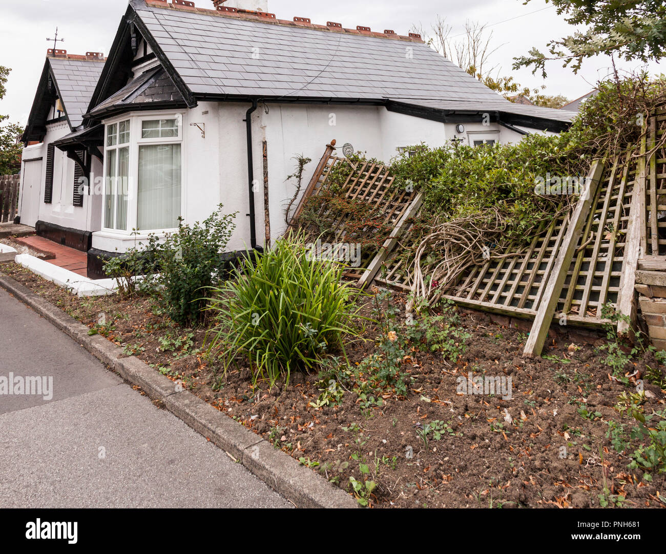 A Garden Fence Felled By Storm Ali At A Home In Fairfield Stockton