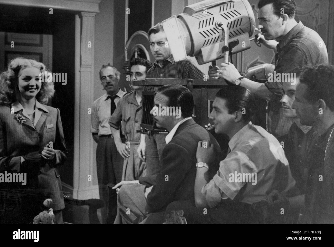 Original film title: SE LE FUE EL NOVIO. English title: SE LE FUE EL NOVIO. Year: 1945. Director: JULIO SALVADOR. Stars: JULIO SALVADOR; SARA MONTIEL. Stock Photo