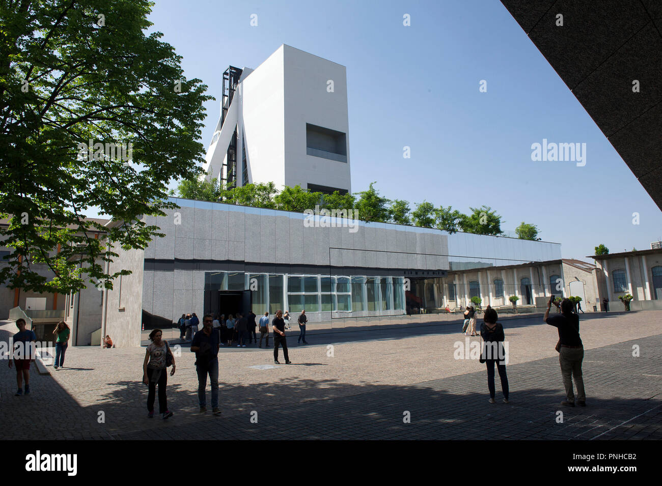 Italy, Lombardy, Milan, 'Prada Foundation' exhibition space designed by Rem Koolhaas Stock Photo
