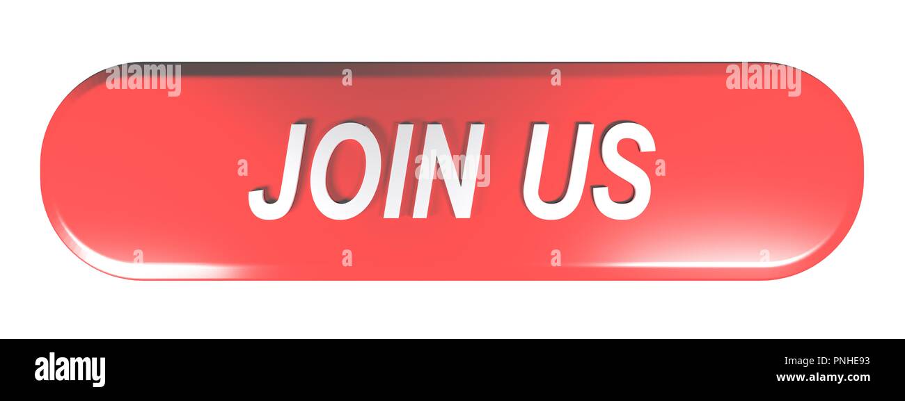 Red rounded rectangle push button JOIN US - 3D rendering Stock Photo ...