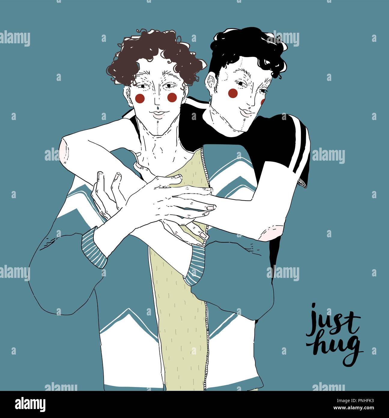 couple dating drawing