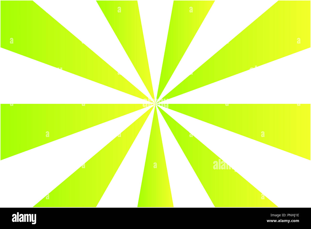 Abstract Sunburst Pattern Gradient Green And Yellow Ray Colors On