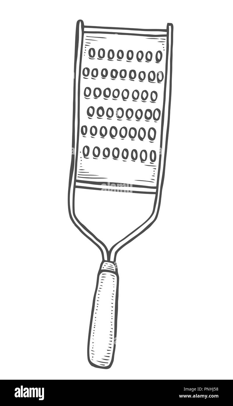vector drawing in the style of doodle grater kitchen utensils metal  grater clipart isolated on white background 10392812 Vector Art at Vecteezy