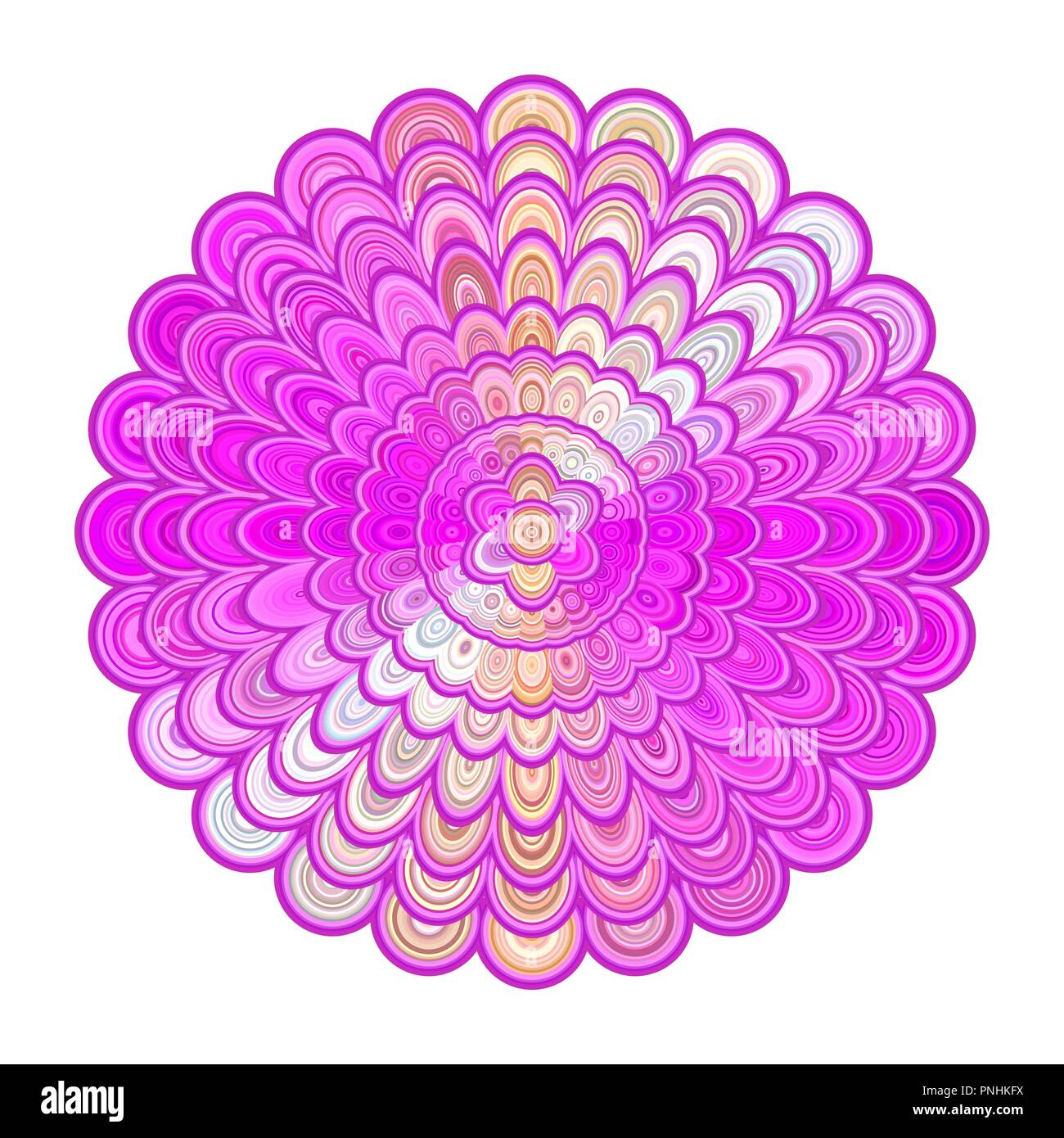 Colorful abstract floral mandala art - vector digital graphic design ...