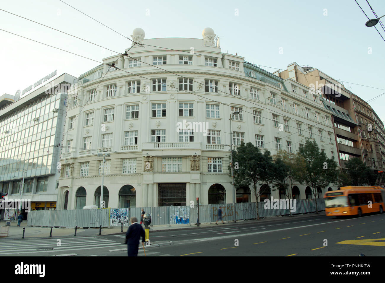 Jugoexport building in Republic Square, Belgrade Stock Photo