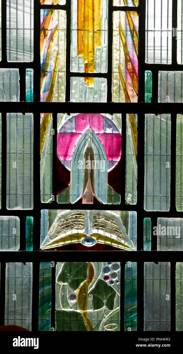 Modern stained glass, All Saints Church, Thorpe Acre, Loughborough