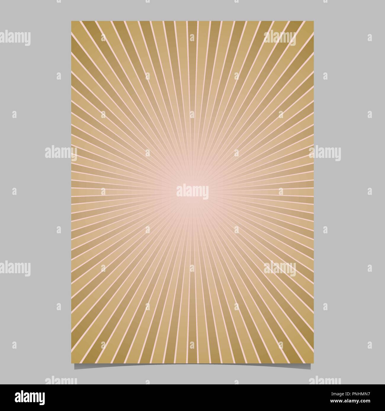 Retro abstract star burst flyer background template - vector document ...