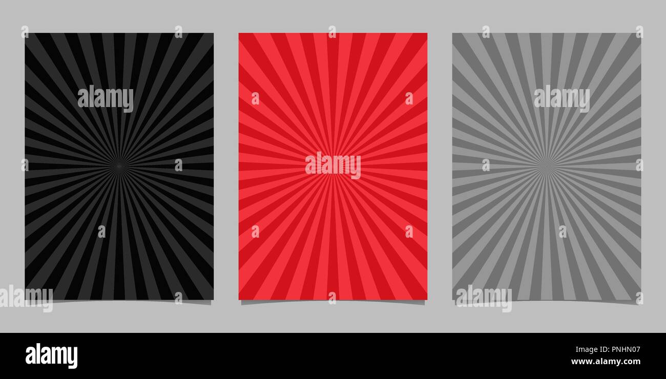 Abstract colored ray burst pattern brochure template set Stock Vector ...