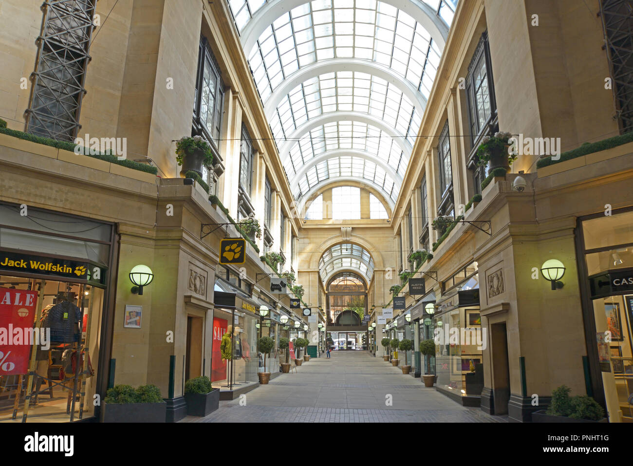 Interior of the Exchange Arcade, in Nottingham, England Stock Photo Alamy