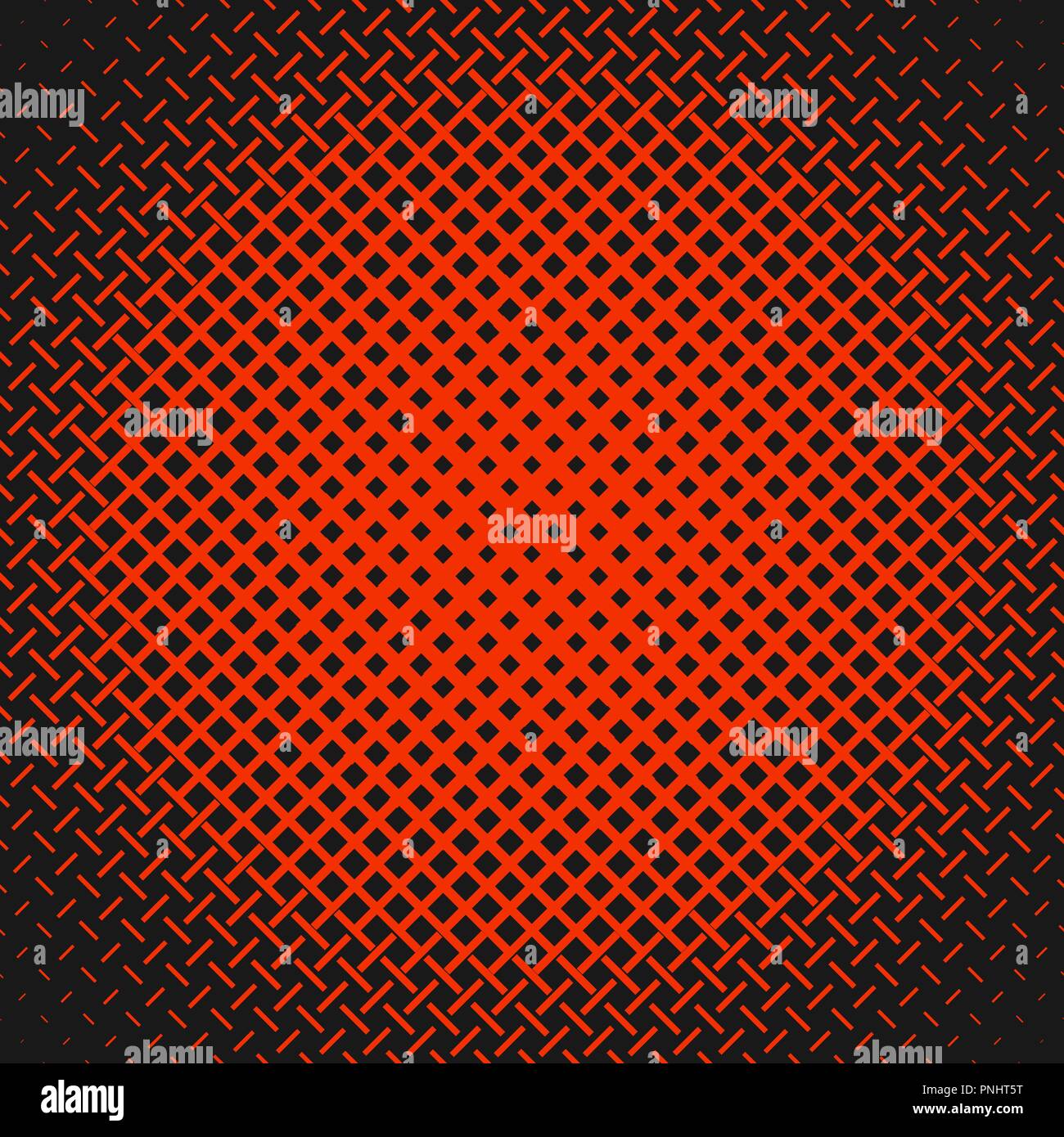 Red geometrical abstract halftone stripe pattern background - vector design from lines Stock Vector