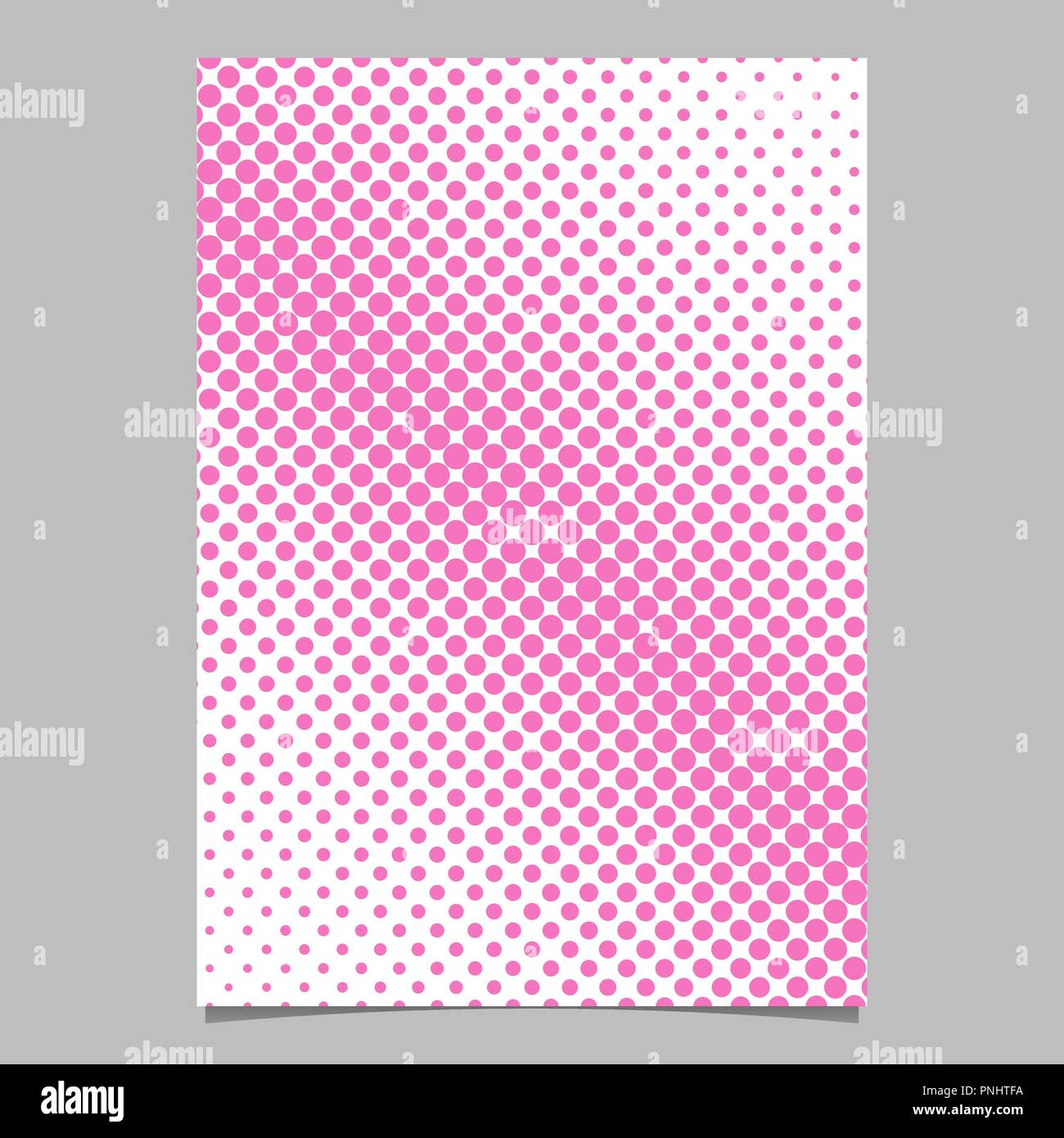 Halftone circle pattern background brochure template with diagonal dots ...