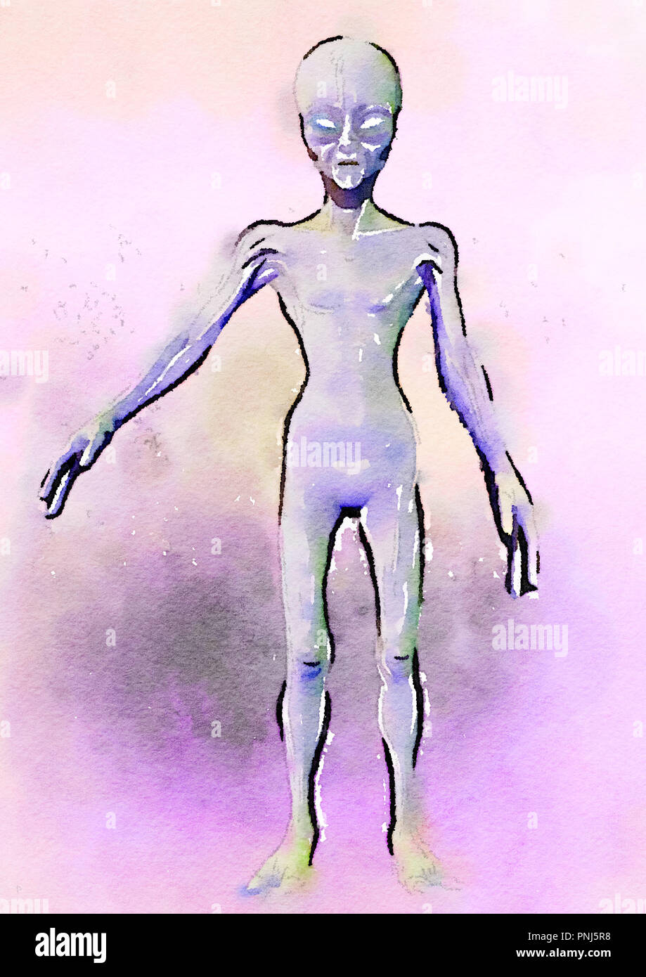 space alien illustration Stock Photo Alamy